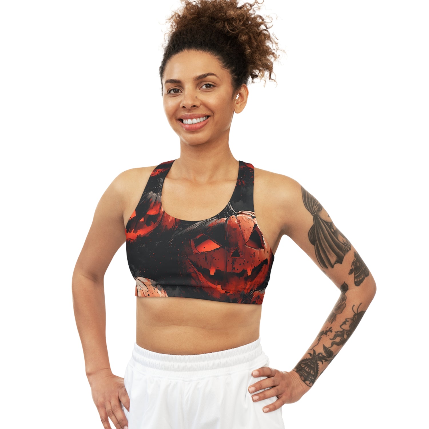 Evil Pumpkin Sports Bra