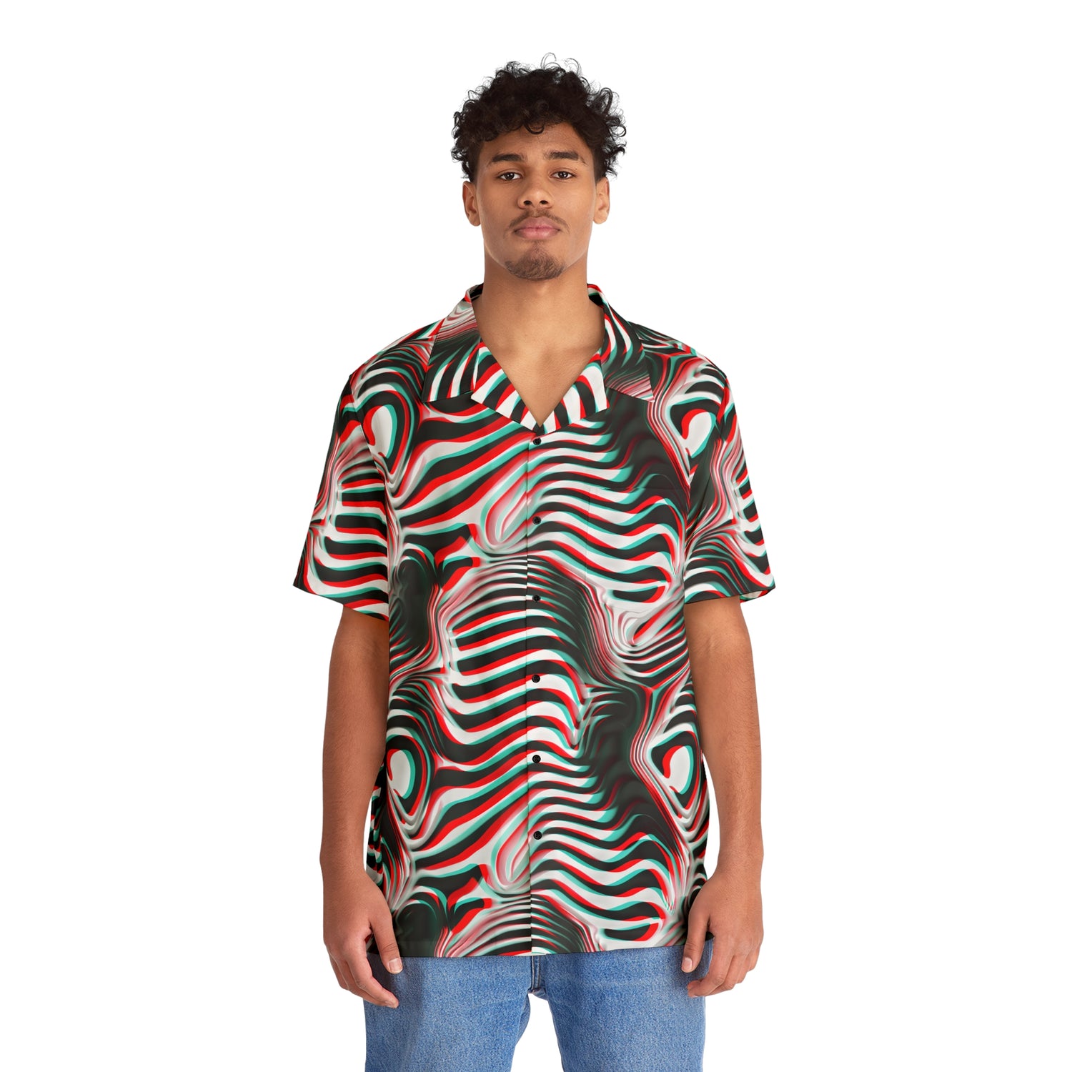 Zebra 3D Hawaiian Tee